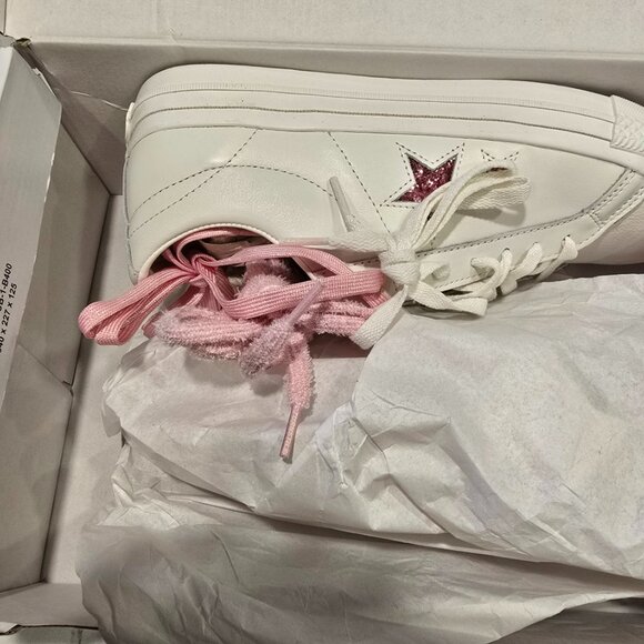 Converse x Turnstile One Star Pro White Skate Shoes PINK WHITE MEN'S 10 NEW - Picture 7 of 8
